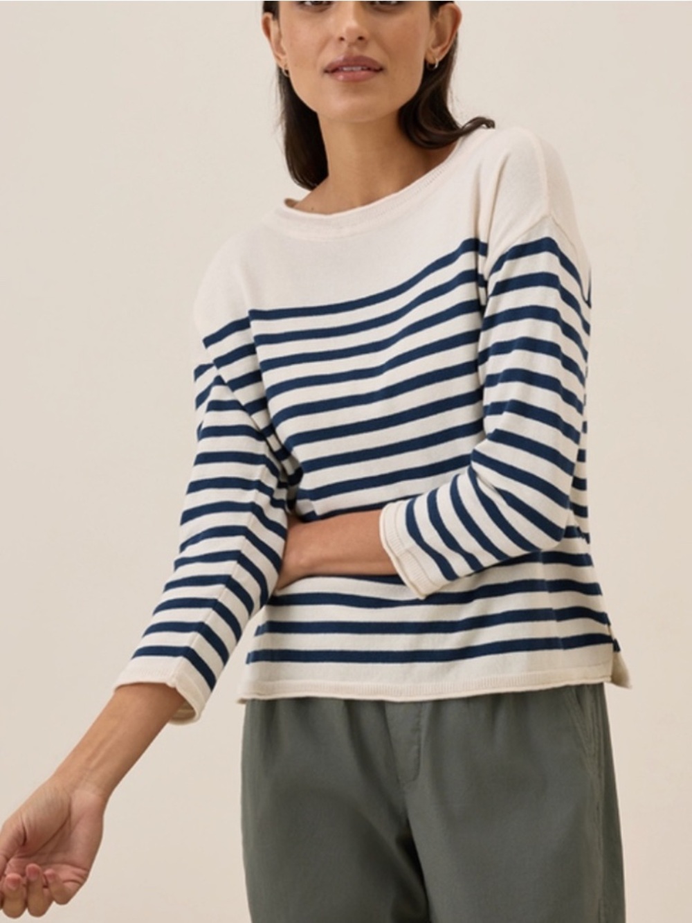 Pact Navy Laguna Stripe Sweater